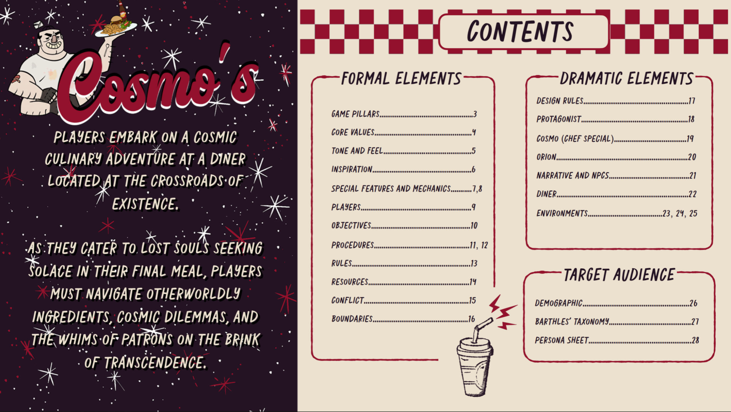 Contents Page for Pitch